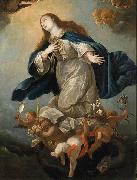 Circle of Mateo Cerezo the Younger Immaculate Virgin, formerly in the Chapel of Palacio de Penaranda, Spain oil painting artist